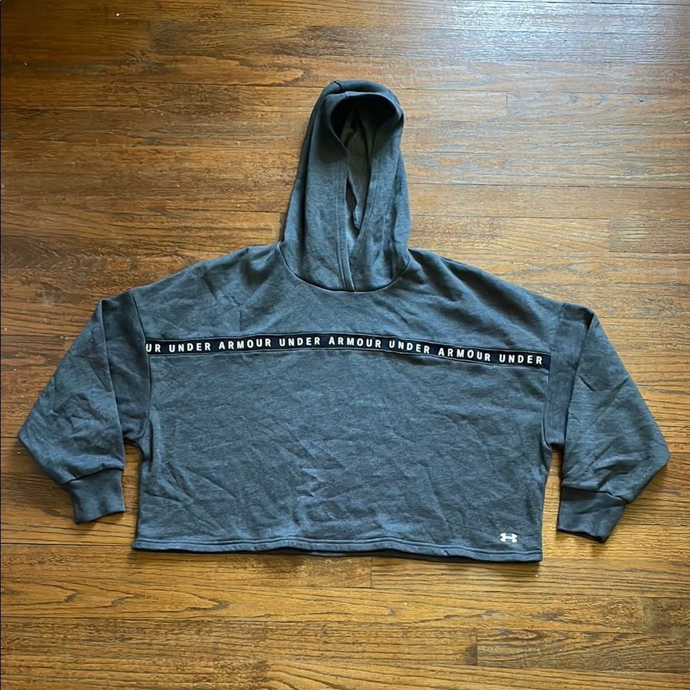 Under Armour Cropped Taped Fleece Hoodie
